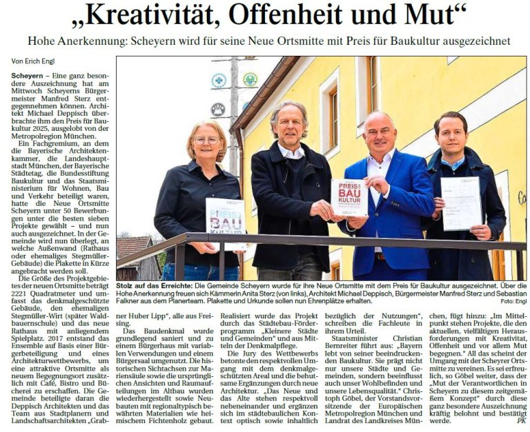 PK-Artikel vom 11.04.2025 - Auszeichnung Bauherrenpreis