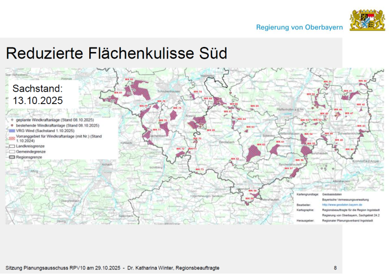 Windkraft - Flächenkulisse Reduziert Süden vom 29.10.2025 Windkraft - Flächenkulisse Reduziert Süden vom 29.10.2025