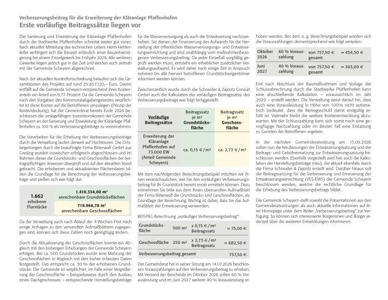 Verbesserungsbeitrag - aktueller Stand aus Rundschau 8-2026